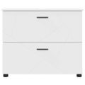 vidaXL Kúpeľňová skriňa Biela 76,5 x 35 x 64 cm Kompozitné drevo & Kov