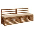 vidaXL Vankúš na lavičku SOEST 100% polyester Krémová 200 x 40 x 5 cm