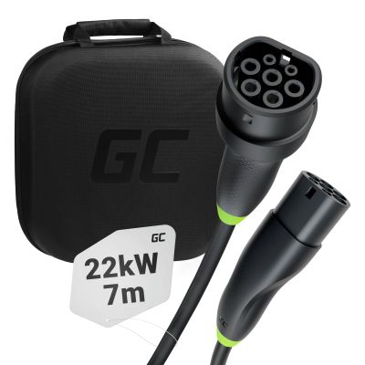 Green Cell EVKABGC02 nabíjací kábel Snap Type 2 EV 22kW 7m pre Tesla Model 3 S X Y, VW ID.3, ID.4