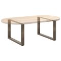 vidaXL Nohy konferenčného stolíka v tvare U, 2 ks, prírodná oceľ, 70 x (42-43) cm, oceľ