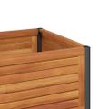 vidaXL Záhradný kvetináč s policou 80x45x80 cm masívna akácia a oceľ