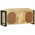 vidaXL Lavica do skrine Hnedá 100 x 35 x 50 cm Mangový masív