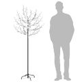vidaXL Vianočný stromček 200 LED teplé biele svetlo kvety čerešne 180 cm