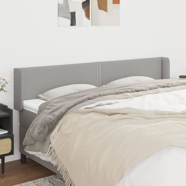 vidaXL Čelo postele so záhybmi bledosivé 203x16x78/88 cm látka