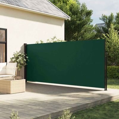 vidaXL Zaťahovacia bočná markíza, tmavozelená 180x300 cm