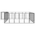 vidaXL Ohrádka pre psov 30 panelov čierna 50x100 cm práškovaná oceľ