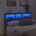 vidaXL Skrinka na čelo postele s LED dub sonoma 160x17x102 cm