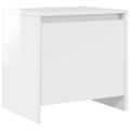 vidaXL Nočné stolíky 2 ks lesklé biele 45x34x44,5 cm drevotrieska