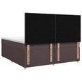 vidaXL Posteľ boxspring s matracom Tmavohnedá 200 x 200 cm Látka