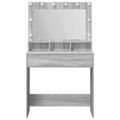 vidaXL Toaletný stolík Sivý Sonoma 78,5 x 41 x 135 cm Kompozitné drevo