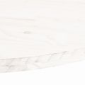 vidaXL Stolová doska, biela 80x40x2,5 cm, borovicový masív, oválna