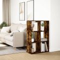 vidaXL Rozdeľovacia knižnica dymový dub 69,5x29x103,5 cm kompoz. drevo