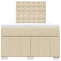 vidaXL Boxspring posteľ s matracom krémová 120x190 cm látka