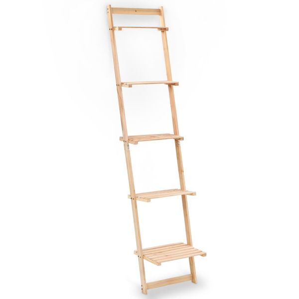 vidaXL Rebríková nástenná polička cédrové drevo 41,5x30x176 cm