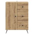 vidaXL Servírovacia skriňa Dub artisan 66 x 34,5 x 90 cm
