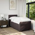 vidaXL Boxspring posteľ s matracom tmavohnedá 90x190 cm látka