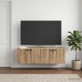 vidaXL Nástenná TV skrinka 98 x 31 x 30 cm Dub artisan