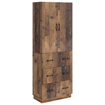 vidaXL Sada skríň 2 pcs Staré drevo 66 x 34,5 x 87 cm Kompozitné drevo