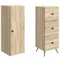 vidaXL Sada skríň 2 ks 34,5 x 34,5 x 90 cm Kompozitné drevo Dub sonoma