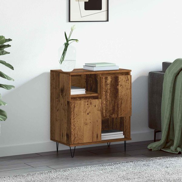 vidaXL Servírovacia skriňa Staré drevo 60 x 35 x 70 cm
