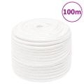 vidaXL Lodné lano biele 14 mm 100 m polypropylén