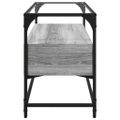 vidaXL TV skrinka sklenená doska sivá sonoma 98x35x51 cm kompoz. drevo