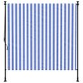 vidaXL Vonkajšia roleta modro-biela 200x270 cm látka a oceľ