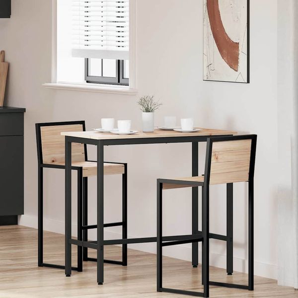 vidaXL stôl Prírodná 100 x 50 x 91 cm Inžinierske drevo a oceľ