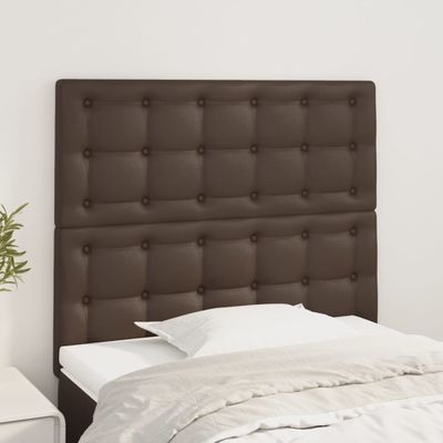 vidaXL Čelo postele hnedé 80x5x118/128 cm umelá koža