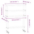 vidaXL Kuchynský pracovný stôl s policou 110x30x150 cm nehrdzav. oceľ