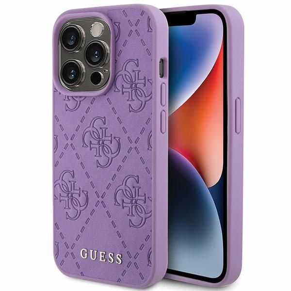 Puzdro Guess pre iPhone 15 Pro 6,1" GUHCP15LP4EPMU svetlofialová HC PU Quilted 4G Classic