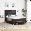 vidaXL Posteľ s pružinovým rámom Tmavo hnedá 200 x 140 cm látka