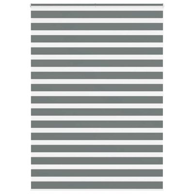 vidaXL Zebra roleta tmavošedá 160x200 cm šírka látky 155,9cm polyester
