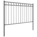vidaXL Prvok plotu ASSEN 170 x 150 cm Oceľ Sivá