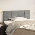 vidaXL Čelo postele bledosivé 100x5x78/88 cm zamat