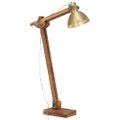 vidaXL Stojanová lampa mosadzná masívne mangovníkové drevo E27