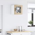 vidaXL Nástenný sklenený kabinet PORTO Sonoma dub 40 x 31 x 40 cm
