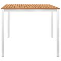 vidaXL Záhradný jedálenský stôl 180x90x75 cm teakový masív a nehrdzavejúca oceľ