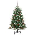 vidaXL Umelý vianočný stromček Zelená 120 cm PVC, kov a plast