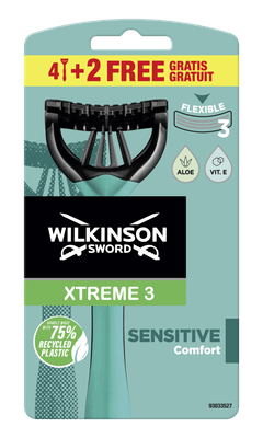 Wilkinson Sword Xtreme3 Sensitive 6ks jednorazové pánske holiace strojčeky