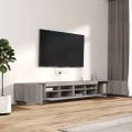 vidaXL 3-dielna súprava TV skriniek s LED sivá sonoma spracované drevo