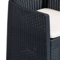 vidaXL 5-dielna vonkajšia jedálenská súprava, plast ratan, antracitová