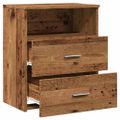 vidaXL Nočné stolíky 2 ks staré drevo 50x32x60 cm kompozitné drevo