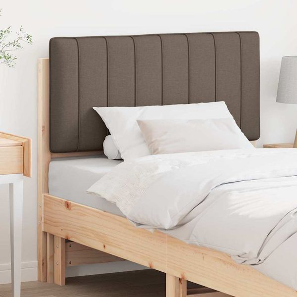 vidaXL Čalúnené čelo postele s čelnou doskou Hnedá a taupe 90 cm