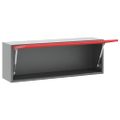 vidaXL Skrinka na náradie s úložiskom Červená a šedá 100 x 25 x 35 cm