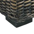vidaXL Úložný box 120 cm čierny kubu ratan a masívne mangovníkové drevo