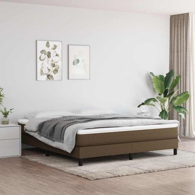 vidaXL Posteľný rám s boxspringom tmavohnedá 180x200 cm látka