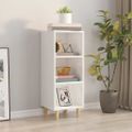 vidaXL Komoda lesklá biela 34,5x32,5x90 cm spracované drevo