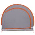 vidaXL Stan na uskladnenie bicyklov Šedá a oranžová 256 x 222 x 182 cm