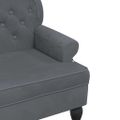 vidaXL Lavička s operadlom tmavosivá 119,5x64,5x75 cm zamat